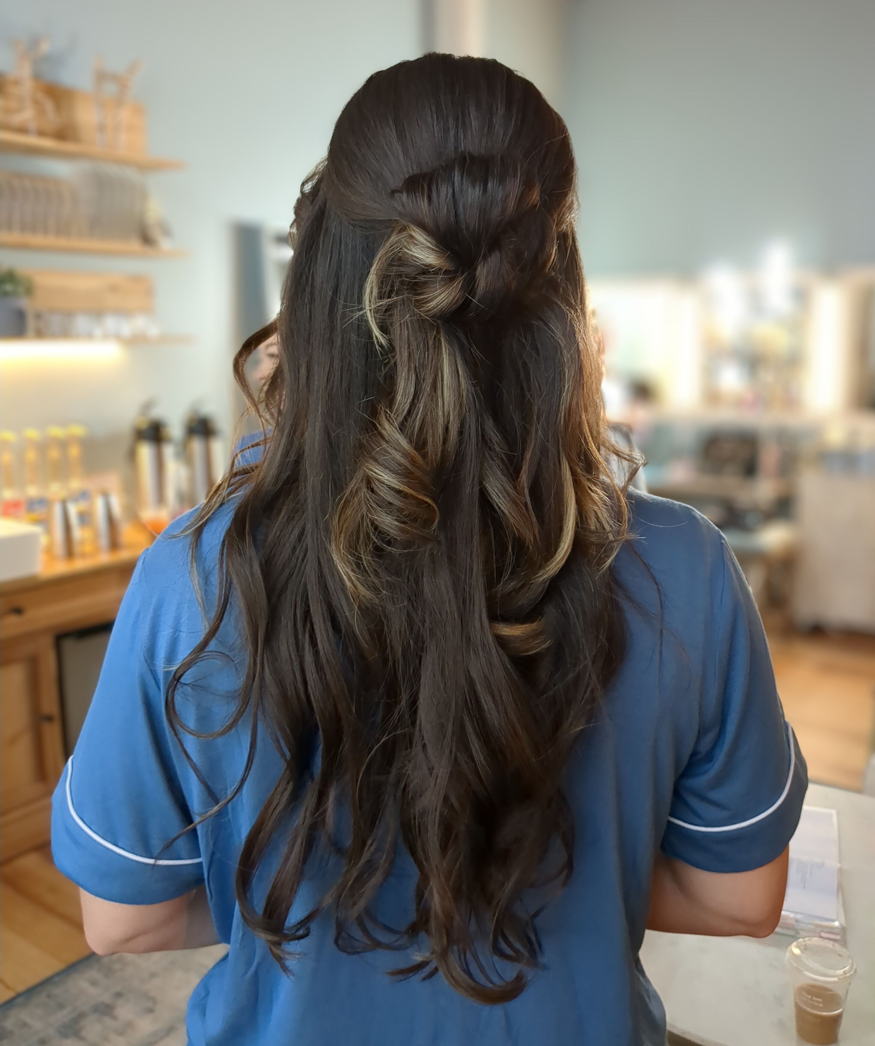 Bridal hair trial run styling session